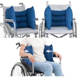 Lateral-Support Back Cushion for Wheelchair: Improve Posture Pressure, X-Large