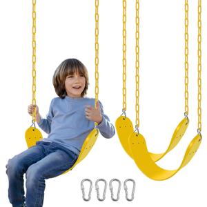 Swings Set - 2-Pack Suitable for Kids and Adults, Comes with Hooks & Chains, Perfect for Backyard
