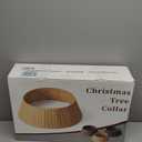 28in Christmas Tree Collar - Wicker Woven Tree Collars for Artificial Trees - Handmade Rattan Rustic Farmhouse Basket for Tree Base Cover with Cord Cut-Out for 6ft 7.5ft 8ft Trees (Black)