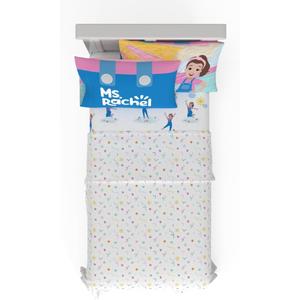 Ms. Rachel Educational Adventures Bedding Super Soft Cozy 3 Piece Microfiber Sheet Set, Twin, (Officially Licensed Product) by Franco Kids