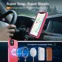 2 x DEERLAMN Magnetic Matte Case for iPhone 11 with Screen Protector, [Compatible with MagSafe][Military Grade Drop Protection] Slim Translucent Shockproof Protective Phone Cover, Hot Pink