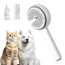 3-in-1 Pet Steam Brush for Dogs and Cats, Shedding & Grooming Comb for Long and Short Hair, Hair Removal with Spray and One-Click Release