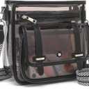 Clear Purse, PVC Clear Crossbody Bags for Women Heavy Duty Transparent Bag for Stadium Events See Through Concert Bag
