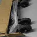 DUMOS Foldable Wagons Carts with All-Terrain Wheels, 120L & 360LBS Portable Garden Wagon Large Capacity Utility Cart with Drink Holders, Heavy Duty Collapsible for Sand, Beach, Gardening (30IN Black)