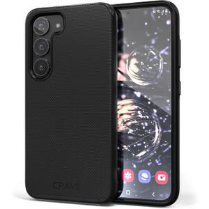 Crave for Samsung Galaxy S23 Case, Shockproof Protection Dual Layer Case for Samsung Galaxy S23 (6.1 inch) - Black
