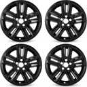 18 Inch Wheel Skins for 2011-2017 Ford Explorer Alloy Wheels, ABS Plastic Wheel Covers for 11-17 Ford Explorer - Glossy Black Set of 4