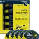 Tape Runner - Double Sided Adhesive with Dispenser Roller Included - Acid Free, Sticky, Clear & Transparent - Ideal for Scrapbooking, Crafts & More - Boomerang (417 inches per cartridge), 5 Cartridges