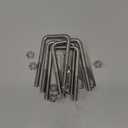 4pcs Square U Bolts, 304 Stainless Steel U Bolts Clamp with Nuts and Frame Plate Replacement Parts for Automobiles Trailer, Ski Boat, Marine or Sailboat Trailer