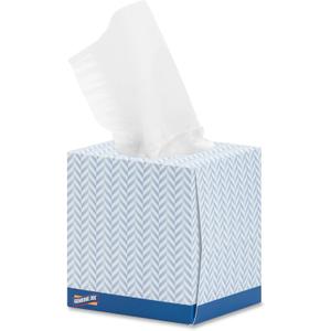 Genuine Joe Facial Tissue Cube Box, 7.9" x 7.5", 2-Ply, 85 Sheets/Box, 36 Count (White)