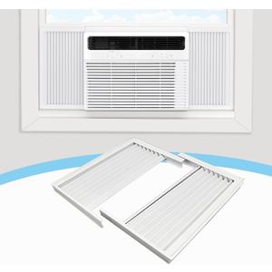 Air Jade Window Air Conditioner Side Panels, Window AC Side Panels with Frame for 10,000 Btu Units, Room Air Conditioner Accordion Filler Curtain Replacement Kit
