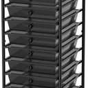 Simple Houseware Utility Cart with 10 Drawers Rolling Storage Art Craft Organizer, Black