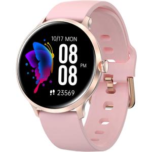 BRIBEJAT Smart Watch for Women, HD 1.20" Smartwatch Zinc Alloy Case, Fitness Tracker with SpO2/Heart Rate/Sleep Monitor, Waterproof Activity Tracker Pedometer Compatible with iOS Android