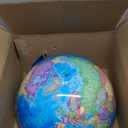 World Globe for Children and Adults, 12 inch Educational Spinning Earth Map with Stand, Self-Assembled Interactive World Globes for Kids Learning, Classroom, Students Desk, Room and Office Decor