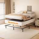 9 Inch Full Size Box Spring, 3000lbs Heavy Duty Box Spring Full Size Bed Base Metal Mattress Foundation, Easy Assembly, Noise Free
