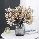 JAKY-Global Babys Breath Fabric Cloth Artificial Flowers 6 Bundle European Fake Silk Plants Decor Wedding Party Decoration Bouquets Real Touch DIY Home Garden (Champagne)