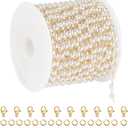 UMAOKANG 5 Meters Gold Plated Chain for Jewelry Making Small Artificial Pearl Chains Bulk Jewelry Making Chain Supplies Findings