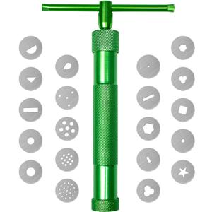 Polymer Clay Tools, Clay Extruder, Sugar Paste Extruder, Cake Fondant Tool Set for Decorating, Ceramics & Pottery Clay Extruders Mixers & Presses (Green)