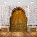 BELECO 10x8ft Fabric Palace of Morocco Backdrop Middle Eastern Style Architecture Moroccan Palace Door Background Moroccan Party Decorations Birthday Shoot Photo Studio Props (CHa14296)