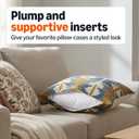 Amazon Basics Throw Pillow Insert, Down Alternative Fiberfill , Hypoallergenic, Machine Washable, 18 Inch, 4-Pack, for Sofa Bed Couch