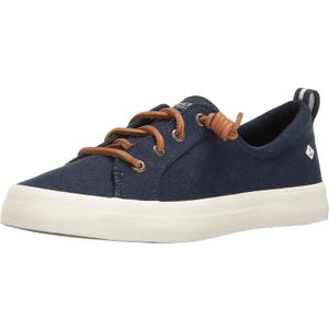 Sperry Womens Crest Vibe Linen Sneaker, Navy, 8