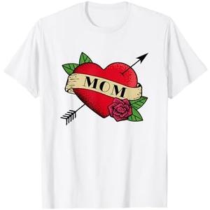 Heart Mum Tattoo T-Shirt (White)-4T