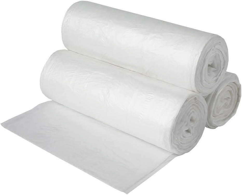 Aluf Plastics 4 Gallon 6 Micron (eq) Clear Garbage Bags - 17" x 18" - Pack of 2000 - For Home, Office, Bathroom, Healthcare, & Municipal