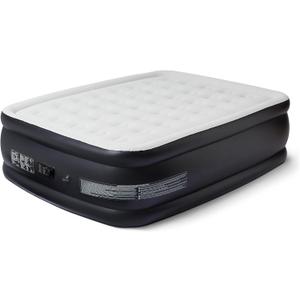 Amazon Basics Inflatable Air Mattress, Queen Size, 22in Height, with Built-in Pump, for Guests or Camping