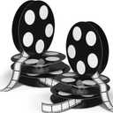 Honoson 4 Pcs Movie Reel Filmstrip Centerpiece Cinema Props Theme Party Decorations Reel Decor for Movie Night Party Decor