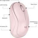 Logitech M240 Silent Bluetooth Mouse, Wireless, Compact, Portable, Smooth Tracking, 18-Month Battery, for Windows, macOS, ChromeOS, Compatible with PC, Mac, Laptop, Tablets - Rose
