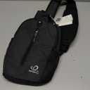 WATERFLY Crossbody Sling Backpack Sling Bag Travel Hiking Chest Bag Daypack (Black) (Small)