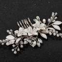 SWEETV Wedding Hair Comb Clip Bridal Crystal Wedding Hair Accessories for Brides and Bridesmaid, Silver