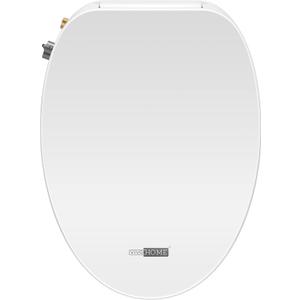 VIVOHOME Smart Heated Bidet Toilet Seat with Self-Cleaning Nozzle for Rear and Front Cleansing, Warm Air Dryer with Adjustable Temperature Settings, Soft Close Lid, Nightlight