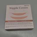 Nipple Covers for Women–2 Pairs Reusable Silicone Pasties, Adhesive&Waterproof, No Show Design with Travel Box (Beige)