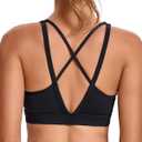 RUNNING GIRL High Impact Sports Bras for Women, High Support Running Sports Bra Moulded Cup Strappy Sports Bras (Medium, A-v-black)