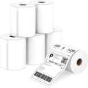 Compatible 4" x 6" Direct Thermal Label Replacement for DYMO 1744907 Postage Address Shipping Compatible with Dymo 4XL, Rollo & Zebra Printer Permanent Adhesive (6 Rolls, 220 Labels/Roll)