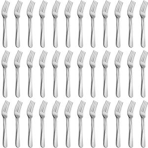 36-Piece Salad Forks Set, Funnydin 5.9" Stainless Steel Forks Silverware, Durable Dessert Forks Set, Cost-effective Small Forks for Home, Kitchen, Restaurant - Mirror Polished, Dishwasher Safe
