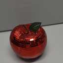 Apple-Shaped Disco Ball Red Mirror-Decor  Vibrant Red Centerpiece for Parties Homes& Special Events (red)