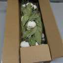 VIERENA 12 Pcs Faux Silk Peony Artificial Flowers for Vase -27", Bulk Fake Peonies Branches with Stems for DIY Bouquet Centerpieces Wedding Fillers Arrangements Shower Decorations (Cream)