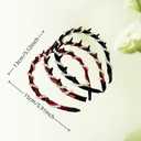 Vintage Pearl Beaded Headbands for Women High Cranium Hairband with Teeth Brown Red Black Wavy Comb Headband White Pearl Hairbands Fall Winter Fashion Hair Accessories for Bride Wedding Party 3Pcs