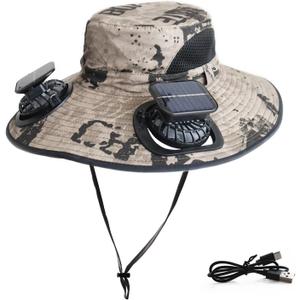 Solar Fan Hat, Khaki