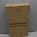 Elevated Dog Bowls for Medium Size Dogs, Non-Slip Dog Feeder with 1*Stainless Steel Dishes & 1*Slow Feeder Bowl, 5 Heights Adjustable Raised Bowls to 3.15-8.66-9.84-11.02-12.2 (Black)