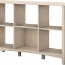 Bush Furniture Salinas 6 Cube Organizer in Antique White, Office Storage Solution, Home Organizer with Open Shelving, Compact Unit for Books and Supplies