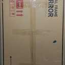 TETOTE Brushed Nickel Bathroom Mirror 40 x 24 Inch Brushed Nickel Metal Framed Bathroom Mirror, Tempered Glass, Modern Farmhouse Wall Mounted Mirror for Decorative(Horizontal/Vertical)