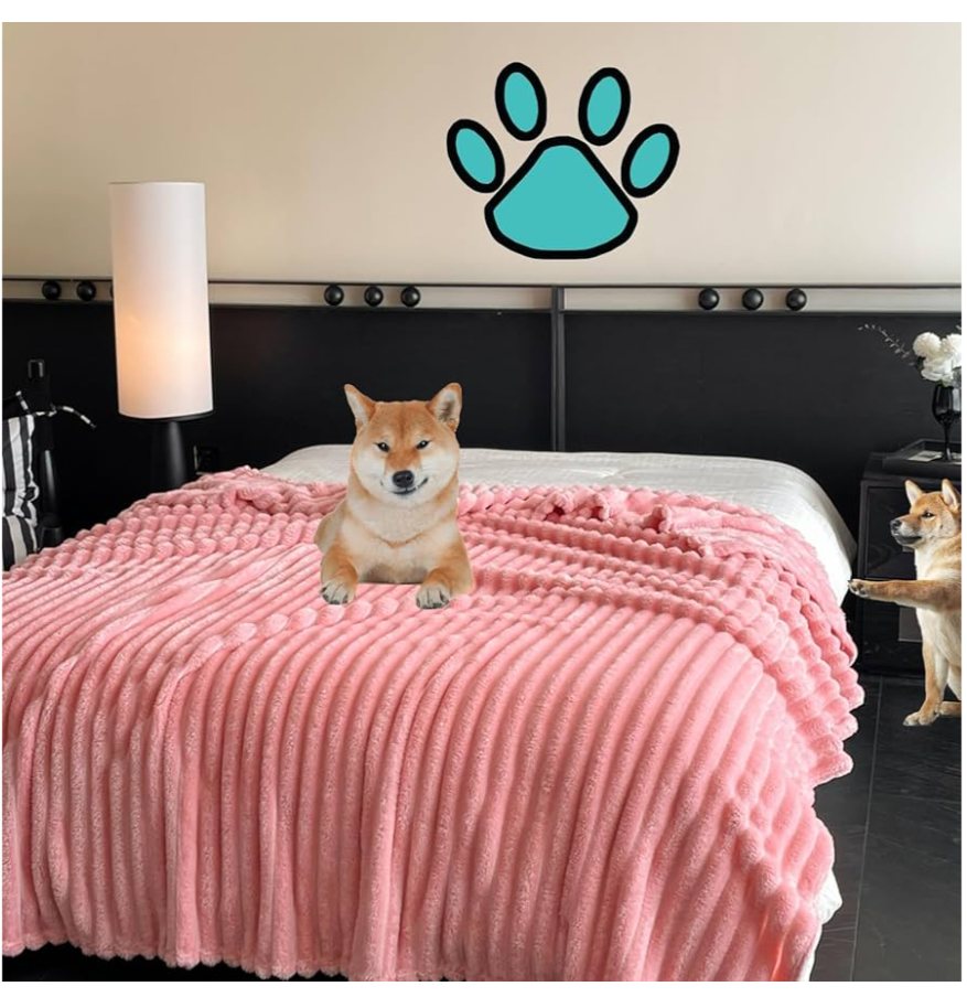 Flannel Dog Blanket, cat Blanket, pet Blanket for Small, Medium and Large Dogs, Soft, Warm and Absorbent