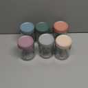 NETANY 6-pack 16 oz Overnight Oats Containers with Lids, Glass jars with Airtight Lids, Wide mouth Mason Salad jars, Glass Food Storage Containers for Snacks Yogurt Spice Sugar (Multicolor)