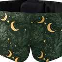 ALASKA BEAR Wraparound Style Silk Eye Mask, Big Wide Headband and Large Coverage Sleeping Mask, No Side Buckles, Strapless(Silent Night)