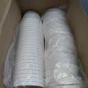 Fulmoon 100 Pack Paper Soup Containers with Lids Disposable Paper Food Containers with Vented Lids Kraft Ice Cream Bowls Soup Cup Ice Cream Cups for Restaurants(8 oz,White)