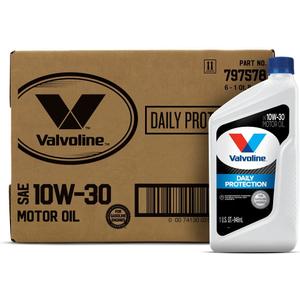 Valvoline Daily Protection 10W-30 Conventional Motor Oil 1 QT, Case of 6