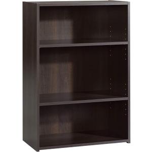 Sauder Beginnings 3-Shelf Bookcase, Bookshelf with Adjustable Storage Shelves, in Med Wood Finish