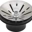 Elkay LKDS35 Conical Basket Disposal Stopper with Rubber Gaskets - Stainless Steel
